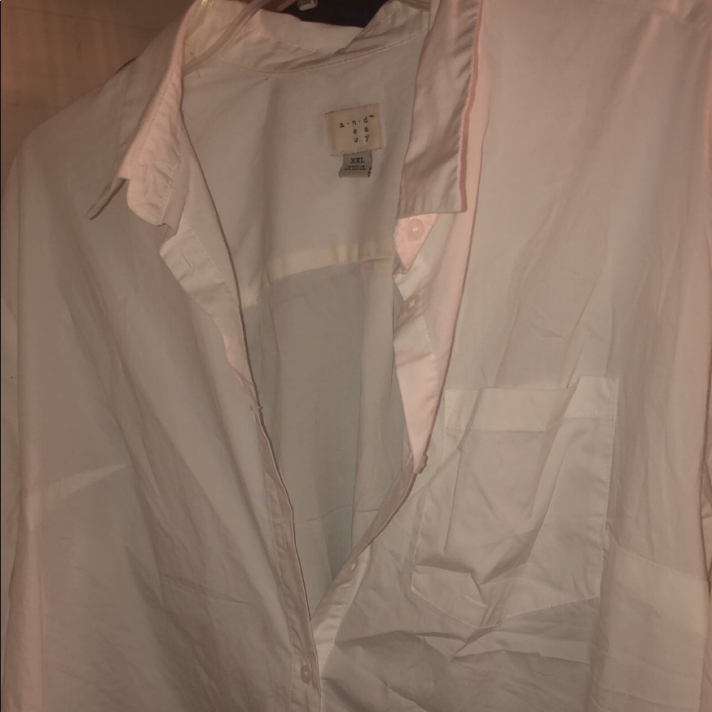 White dress button down
